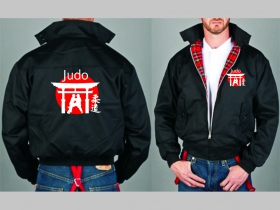 Judo  Bunda Harrington s hrejivou podšívkou farby RED TARTAN, obojstranné logo (s kapucou iba v čiernej farbe je za 42,90euro!!)